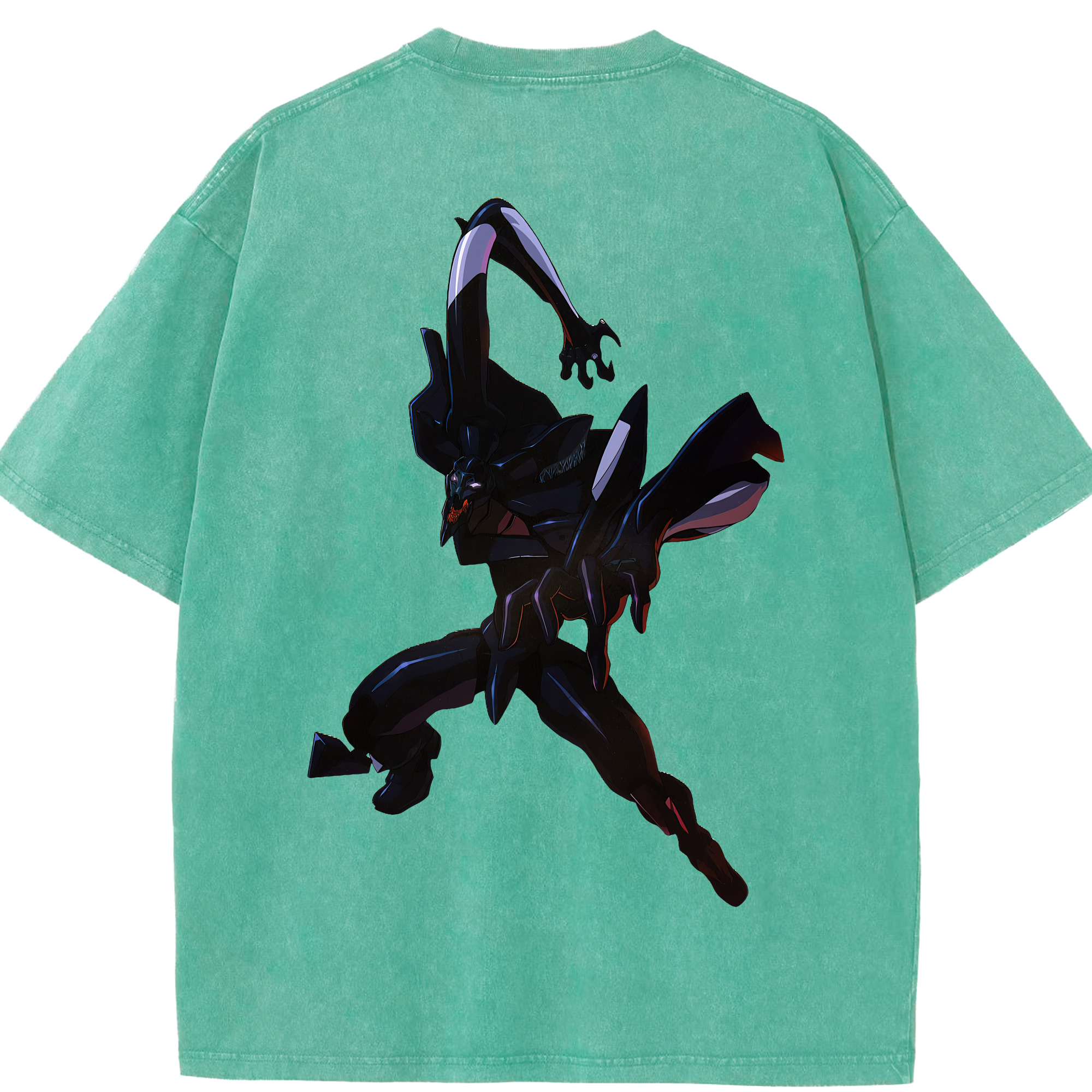 （画像用） EVA 新世紀エヴァンゲリオン 綿100% ヴィンテージ風 半袖Tシャツ（背面プリント）